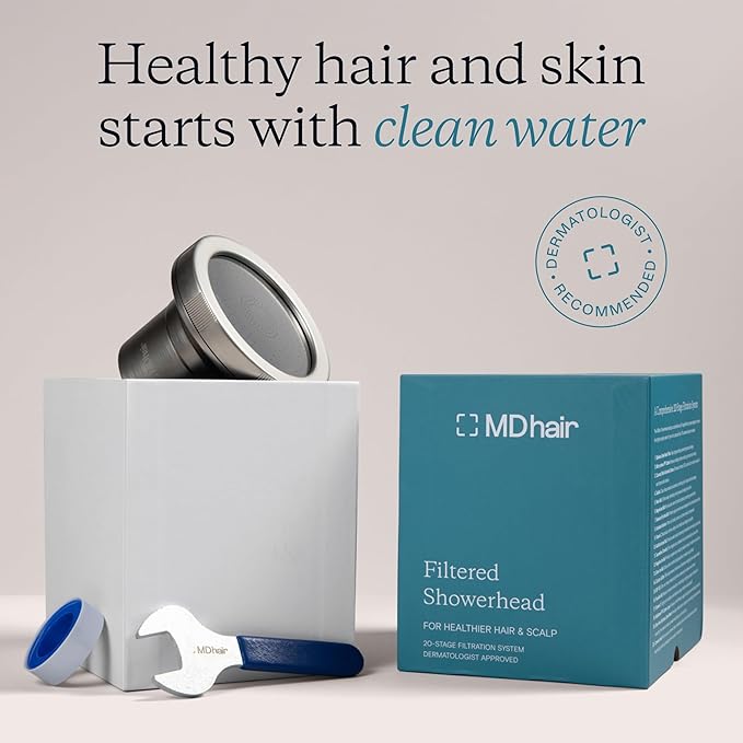MDhair Filtered Shower Head for Healthier Hair & Skin – Removes Chlorine & - Image 2