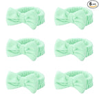 Casoty 6 Pcs Green Spa Headbands, Skin Care Headband, Soft Coral Fleece by Casoty