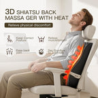 Back Massager with Heat, 4D Kneading Electric Massager - Image 7