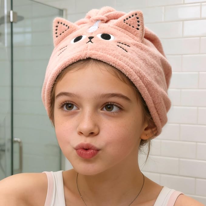2Pack Microfiber Hair Towel Wrap - Image 5