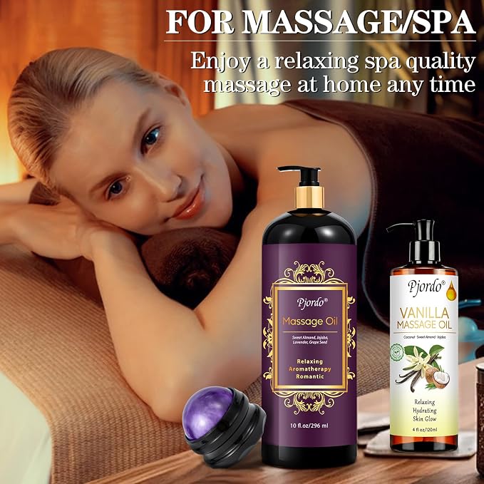 Pjordo Massage Oil for Massage Therapy, Lavender Oil, - Image 7