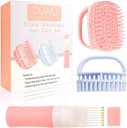 DUAIU Hair Oil Applicator with 2PCS Scalp Massager, Silicone Root Comb by DUAIU