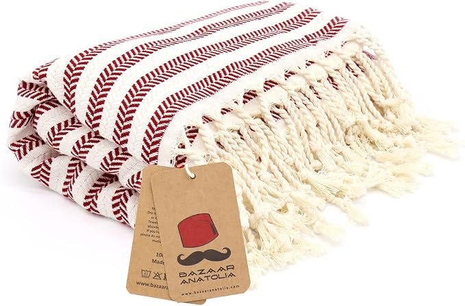 Bazaar Anatolia Turkish Beach Towel – 100% Cotton, Quick Dry, Sand Free Towel - Image 6