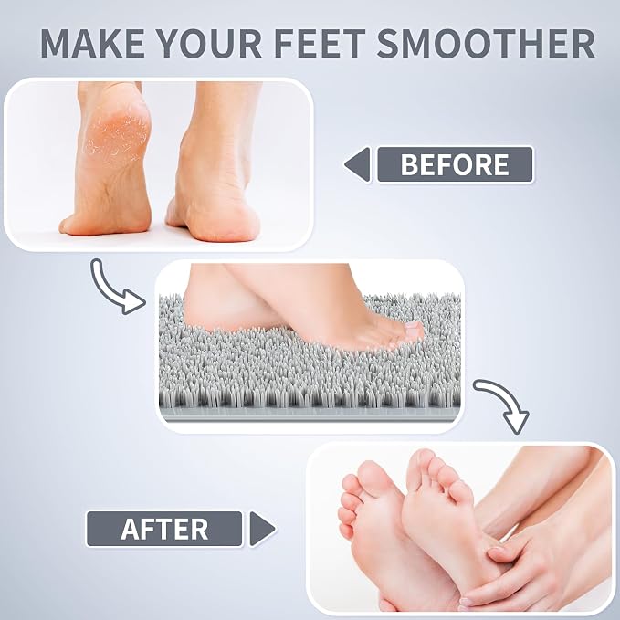 Yolife Shower Foot Scrubber Mat, Anti-Slip Bath Mat - Image 4