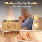 Fireplace Flame Diffuser & Himalayan Salt Lamp, 8 Colors Aromatherapy Diffuser - Image 3