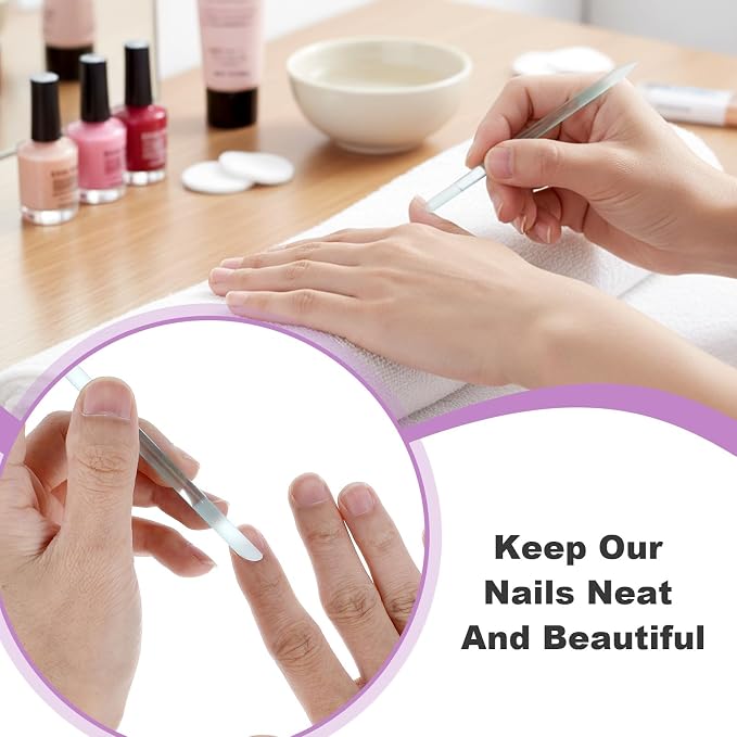 4PCS Glass Cuticle Pusher Tool, Dual-Ended Manicure Stick, Crystal Glass Nail - Image 5