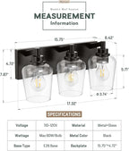 Bathroom Light Fixtures, 3-Light Modern Vanity Light - Image 3