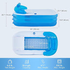 CO-Z Inflatable Bathtub with Electric Air Pump and Bath Pillow Headrest - Image 3