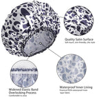 Shower Caps for Women, Double Layers Shower Cap Reusable Waterproof, Bathing - Image 4