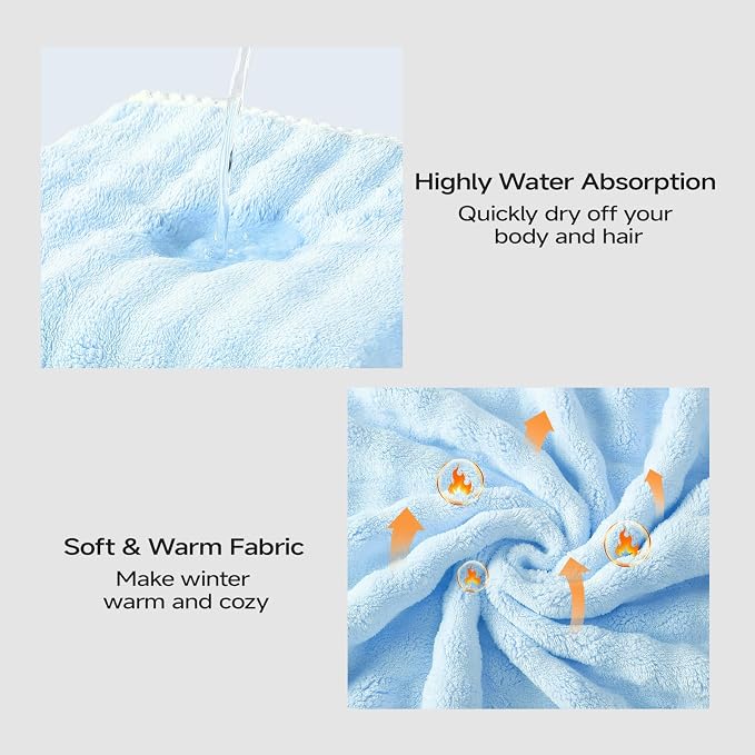 REDKISS Blue Plus Size Towel Wrap - Image 7
