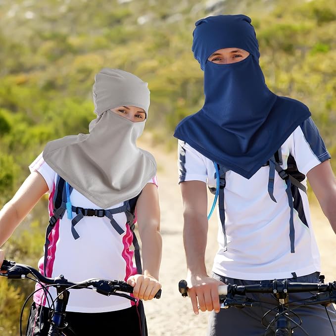 SATINIOR 3 Piece Balaclava Face Cover Sun Protection Neck Cover Summer - Image 3