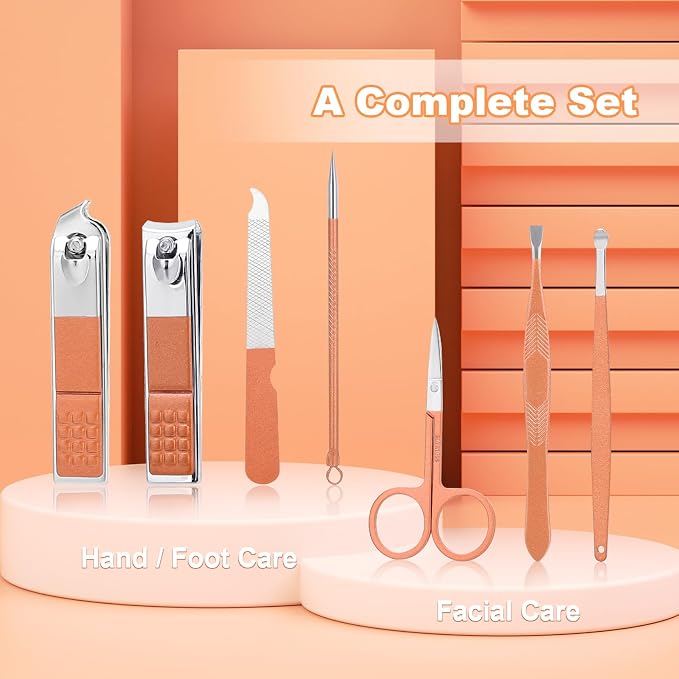Manicure Set-Stainless Steel Nail Care Set-Professional 7 in 1 Ingrown Toenail - Image 5