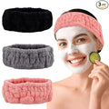 Microfiber Spa Headband 3-Pack, Soft Terry Cloth Headband by Unknown