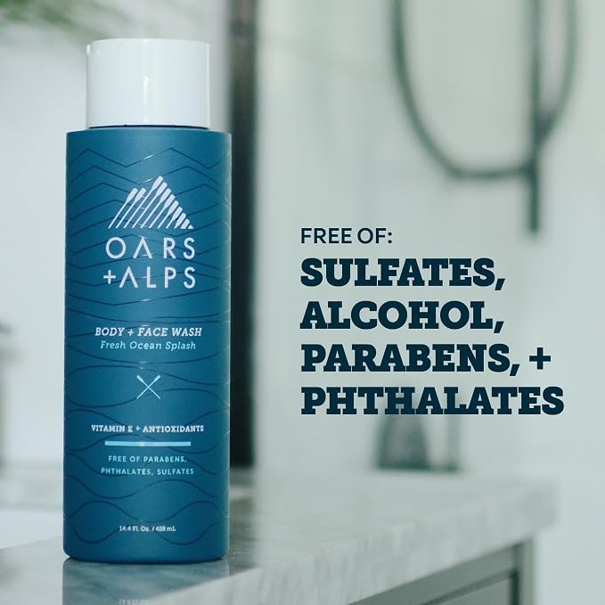 Oars + Alps Body Wash for Men, Mens Body Wash & Face Cleanser - Image 5