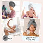 Umisleep 2 Pack Microfiber Hair Towel Wrap - Image 7