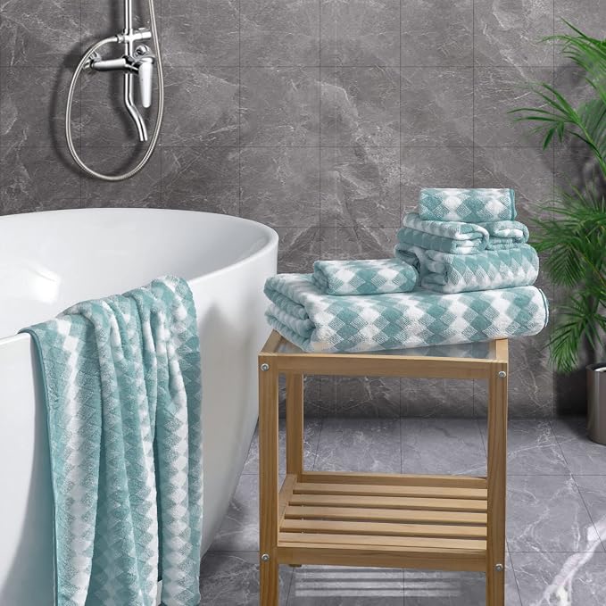 Hand Towels Set 2 Pack-16“x31” Ultra Soft Microfibers Bathroom Towel Set Highly - Image 5