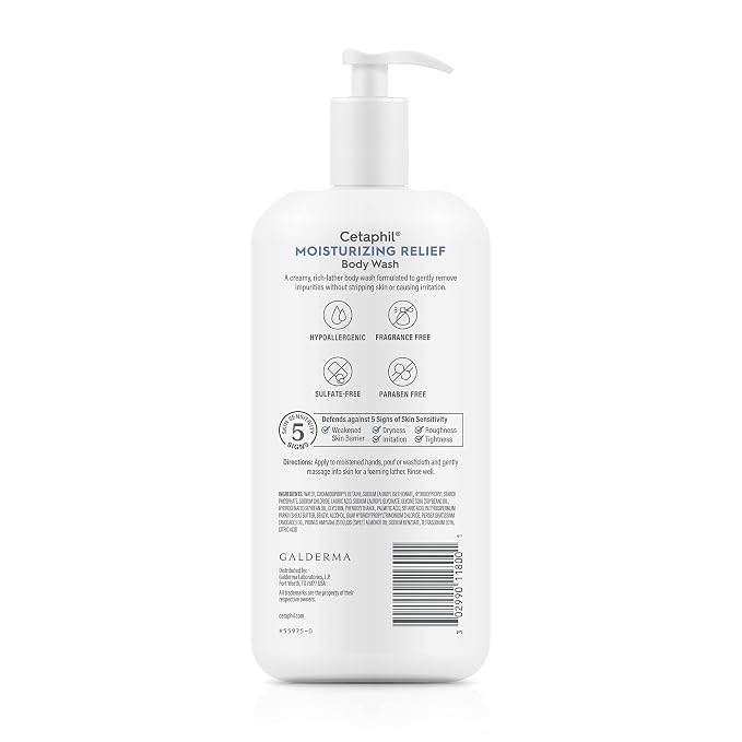 Cetaphil Body Wash, Moisturizing Relief Body Wash - Image 5
