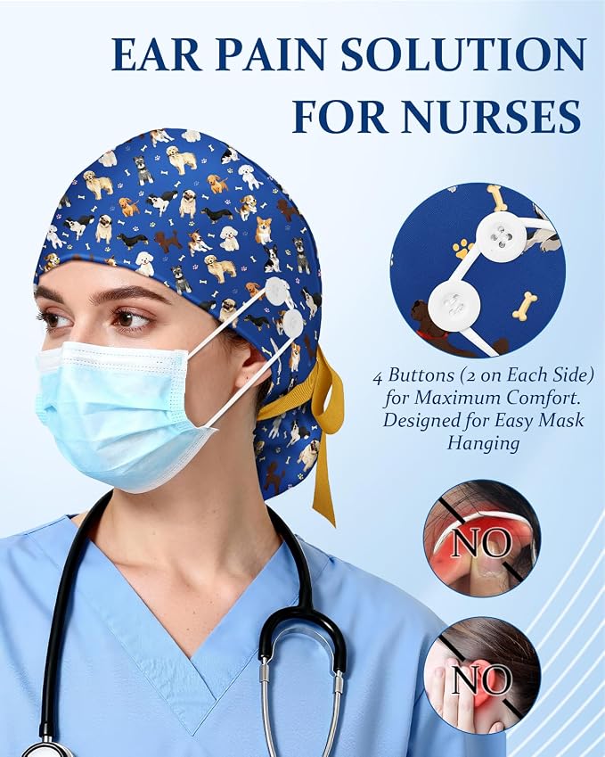 Plifal 100% Cotton Scrub Cap - Image 4