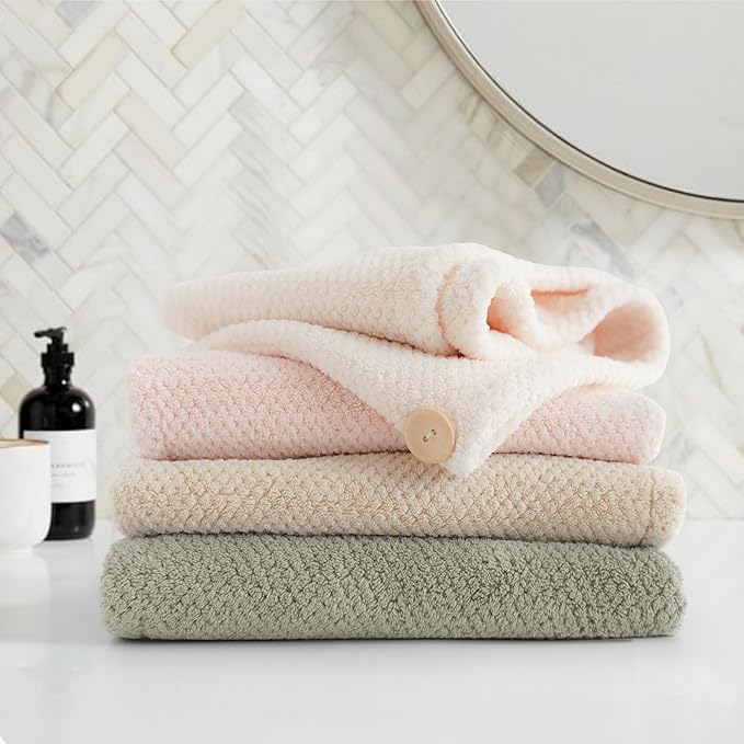 ROLSHOL Extra Large 4 Pack Microfiber Hair Towel Wrap - Image 7