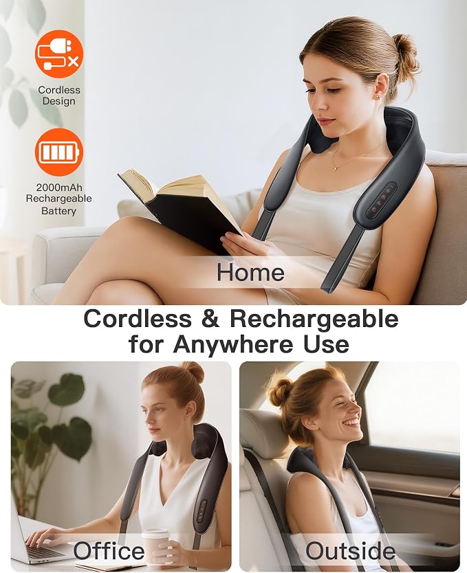 Neck Massager with Heat : Cordless Shoulder and Neck Massager - Image 6