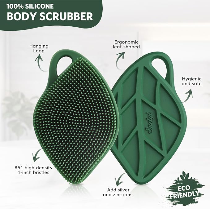 Sndyi Silicone Body Scrubber, Gentle Exfoliating Body Scrubber - Image 2