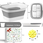 Lanwexy Foot Soaking Tub, Collapsible Bucket, Foot Spa, Foot Bath 16 Pack Foot - Image 6