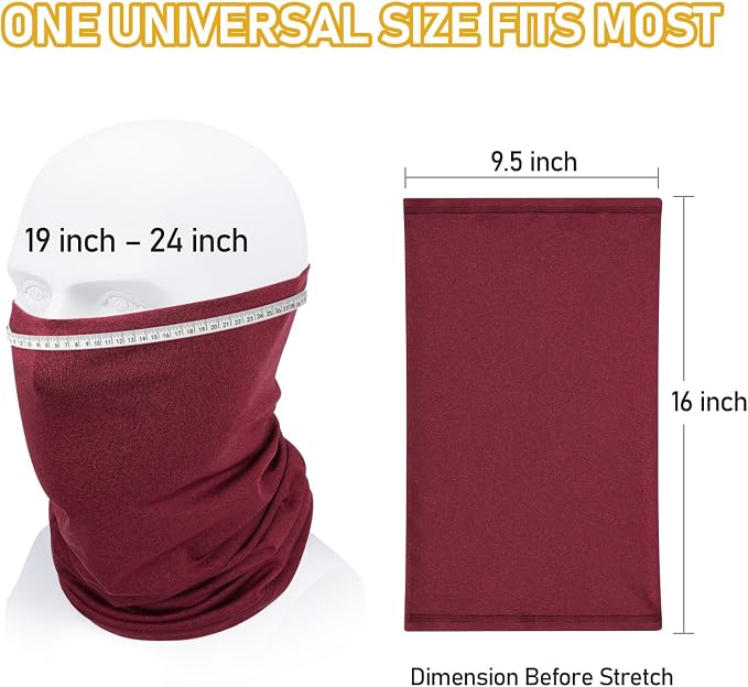 TICONN Neck Gaiter Face Cover Scarf, Neck Warmer Breathable Sun & Wind-proof - Image 4