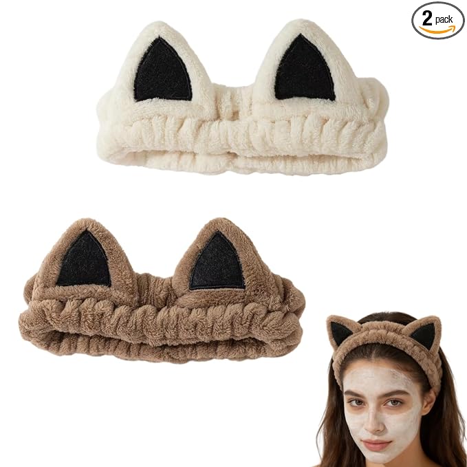 2 PCS Cute Cat Ear Spa Headband by Unknown