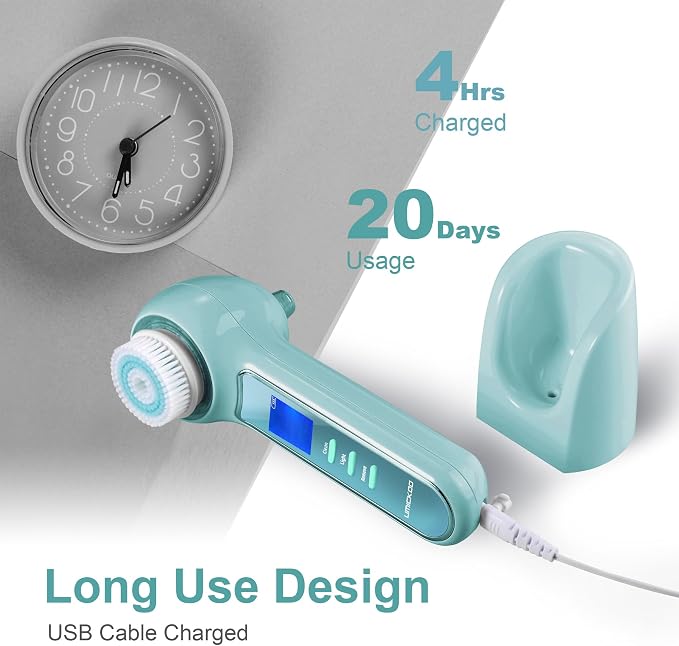 UMICKOO Face Scrubber Exfoliator, Facial Cleansing Brush Waterproof - Image 6