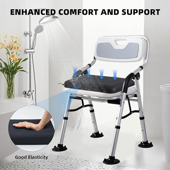 Shower Seat Cushion with Non-Slip Silicone Bottom, Bathtub Cushion - Image 4
