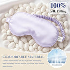 Silk Sleep Mask, Eye Mask for Sleep Women Men, Mulberry Sleeping Mask - Image 3