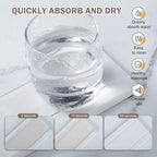4PCS Stone Drying Trays for Bathroom Sink, Water Absorbing Stone Tray, Water - Image 2