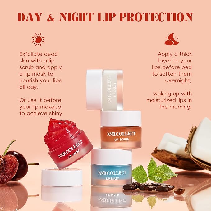ANRCOLLECT Lip Scrub and Lip Mask Set- Lip Treatment Care Kit - Image 4