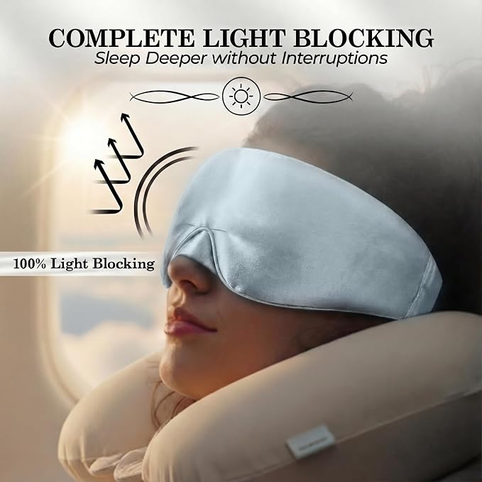 SLEEP SANCTUARY 100% Pure Mulberry Silk Sleep Mask - Image 3