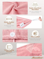 Hicober Microfiber Hair Towel, 3 Packs Hair Turbans - Image 3