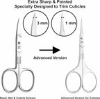 Cuticle Scissors Extra Fine Curved Blade, Extra Slim Scissors - Image 2
