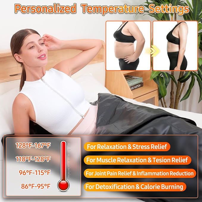 Infrared Sauna Blanket for Home: Large Portable Design for Full Body Detox & - Image 6