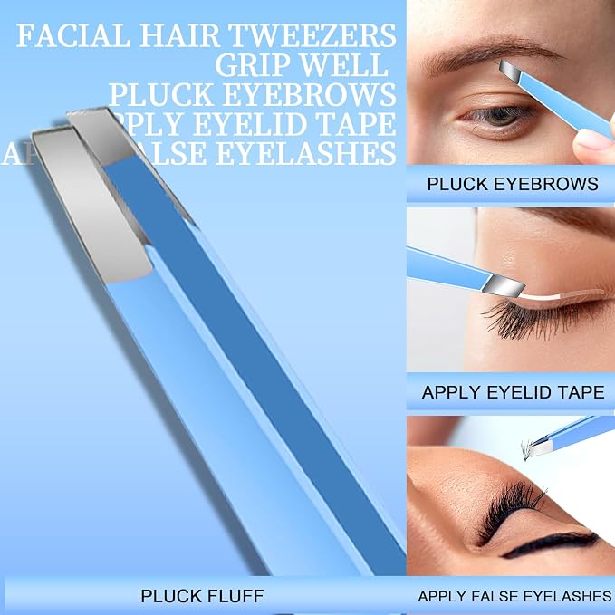 Teenitor 7 Pcs Professional Blackhead Remover Tweezers and Pimple Popper Tool - Image 8
