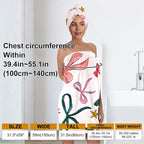 Gift Bow Bath Wrap with Hair Drying Cap – Microfiber Quick Dry Shower Towel - Image 3