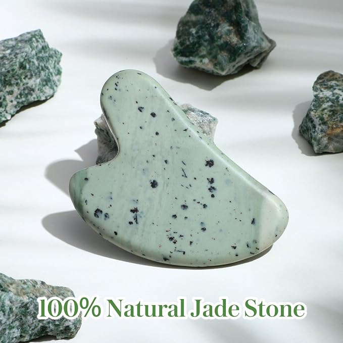 rosenice Gua Sha Facial Tools Guasha Tool Gua Sha Jade Stone - Image 2