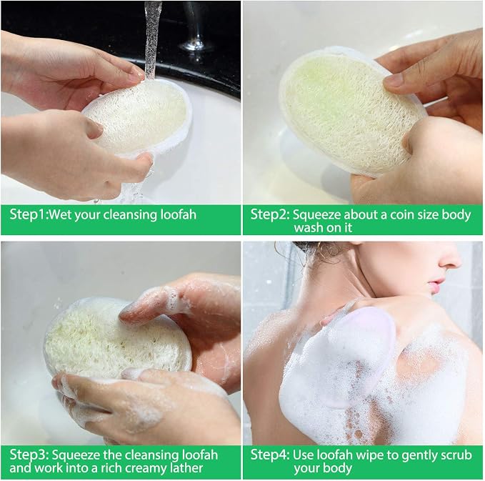 Boao 24 Pcs Loofah Pack Loofah Pads Bulk - Image 4