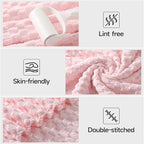 REDKISS Pink Microfiber Bath Towels Set of 6-35x70 Inches Oversized Bath Sheets - Image 5
