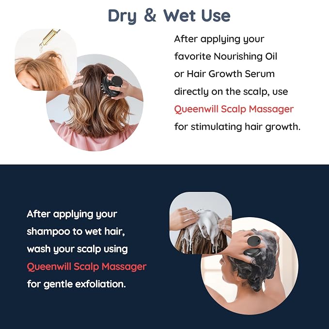 Electric Handheld Hair Massager, Cordless Hair Scalp Massager Portable Head - Image 4