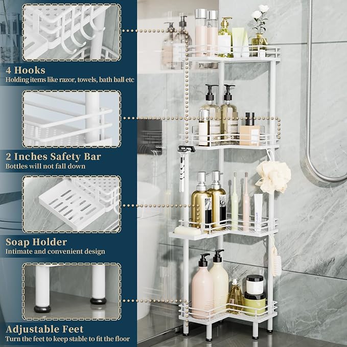 Consumest Corner Shower Caddy Standing - Image 3