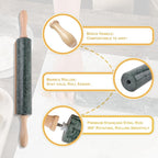 Koville Marble Rolling Pin, Non-Stick Stone Dough Roller, Rolling Pin - Image 3