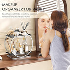 2-Tier Bathroom Organizer Countertop, Large Cosmetic Skincare Organizers - Image 2