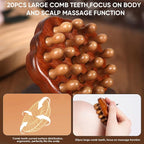 Wooden Massage Massager for Hair Growth, Head Scalp Comb, Manual Body Relax - Image 2