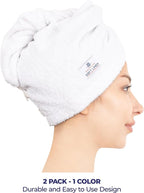 American Soft Linen 100% Cotton Hair Towels - Image 2