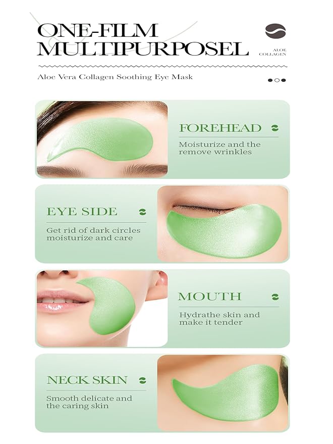 Aloe Vera Under Eye Masks, Eye Bags, Puffy Eyes and Dark Circles Treatments - Image 9