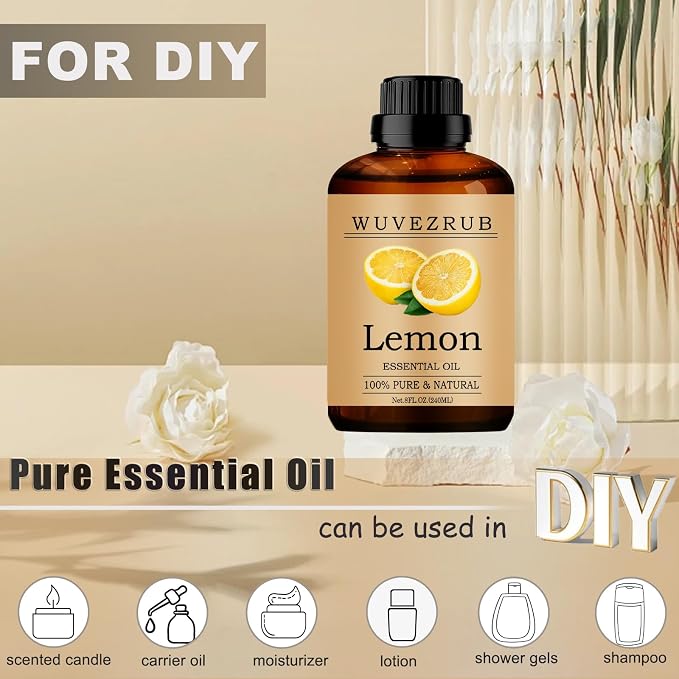 Lemon Essential Oil, 240ML Pure and Natural - Image 3